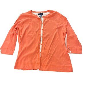 Karen Scott Womens Coral Cardigan